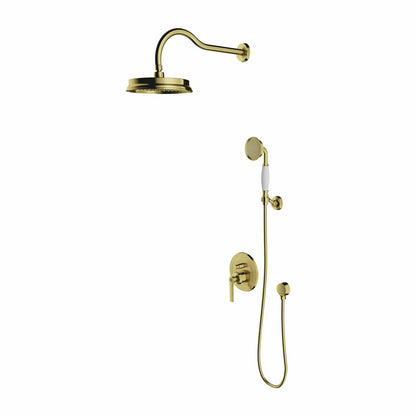 Brushed Brass Built-in Shower System Omnires Armance