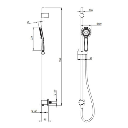 Built-in Shower System Deante Arnika