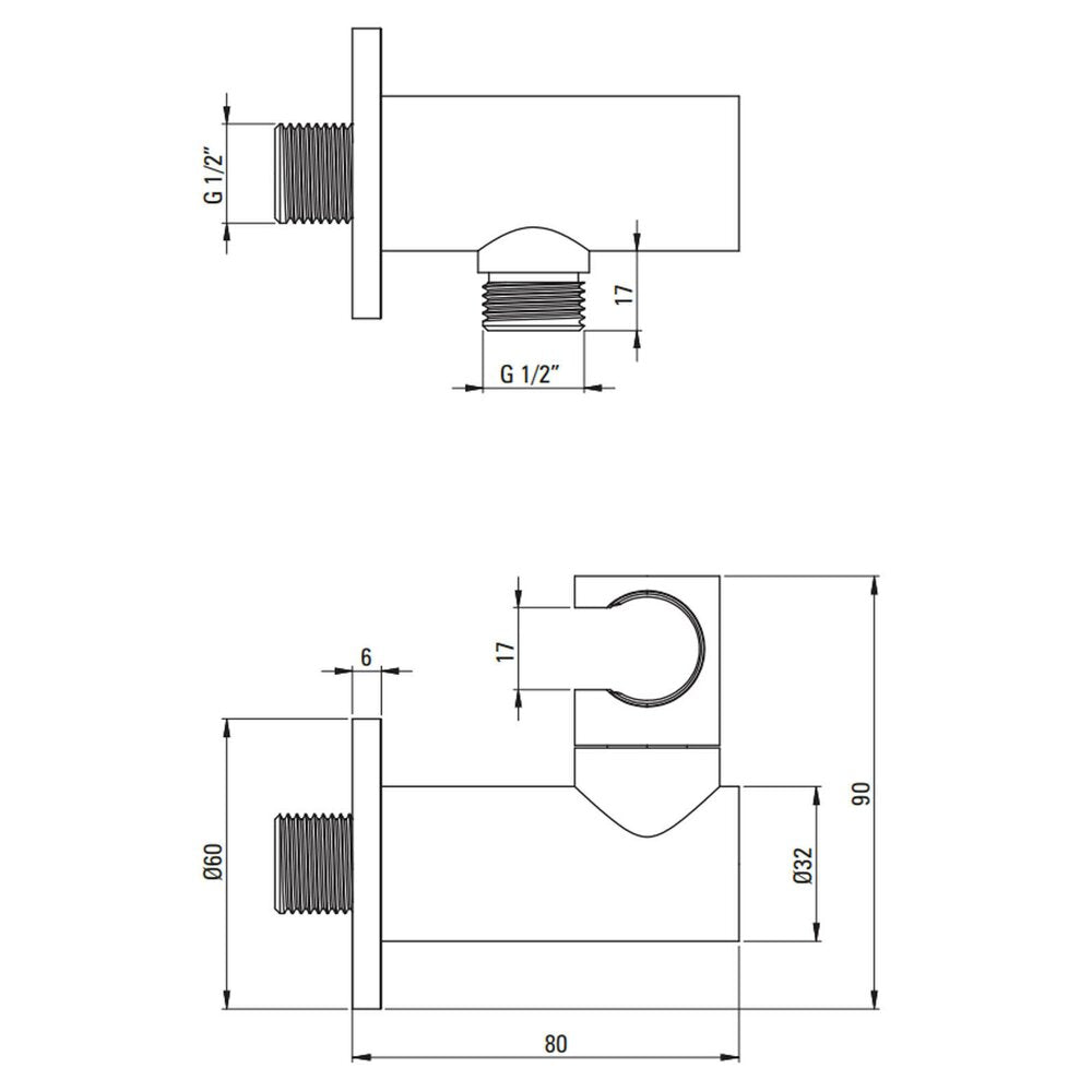 Built-in Shower System Deante Arnika Black with Built-in Body