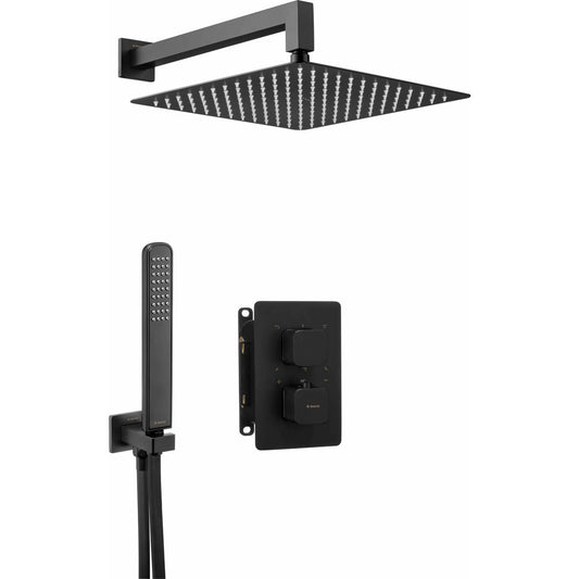 Deante Box Matte Black Concealed Shower System