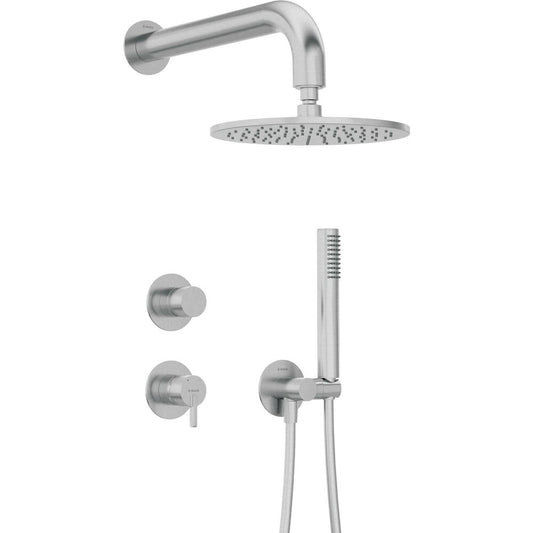 Deante Silia Built-in Shower System Brushed Chrome with Round Head