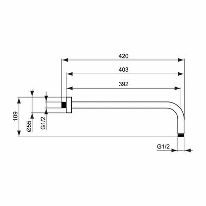 Вградена душ система Ideal Standard Ceratherm Navigo хром гланц