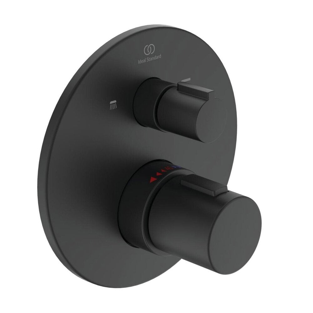 Ideal Standard Ceratherm T100 Matte Black Concealed Shower System