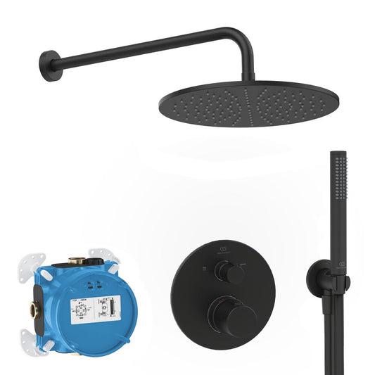 Вграден душовий комплект Ideal Standard Ceratherm T100 черен мат