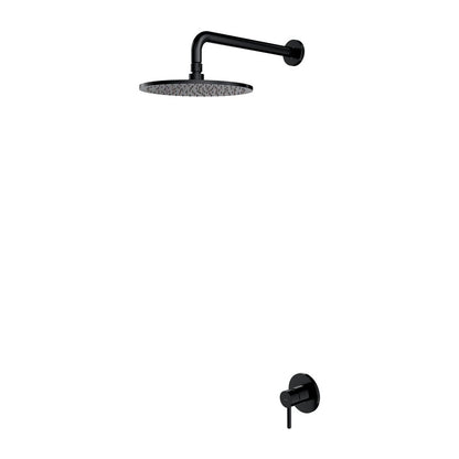 Black Built-in Shower System Omnires Y without Shower Hose