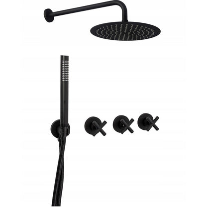 Rea Exit Black Concealed Shower System - 5 Pieces