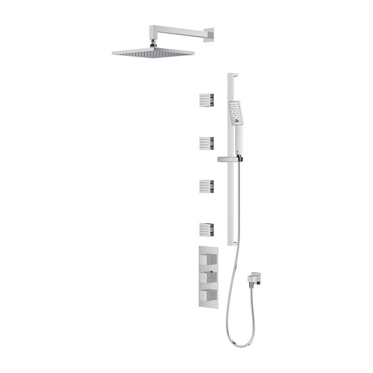 Omnires Fresh Concealed Shower System with 4 Side Showers and 2 Function Showerhead