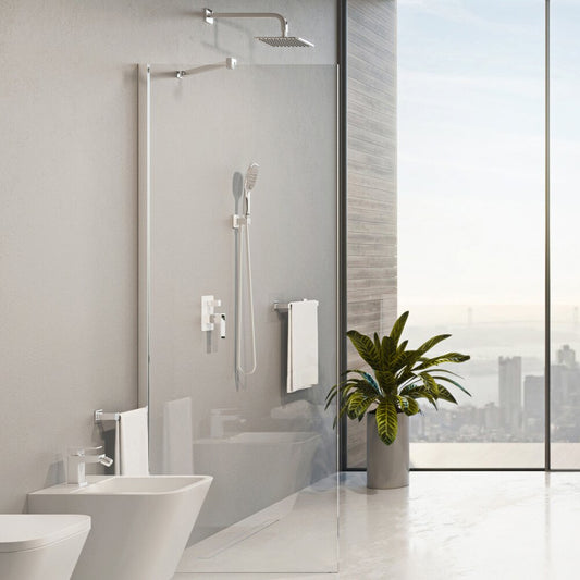 Omnires Parma Built-in Shower System White Finish with 3 Functions