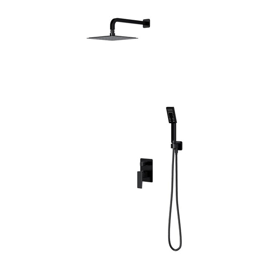 Omnires Parma Built-in Shower System Matte Black Finish with 3 Functions