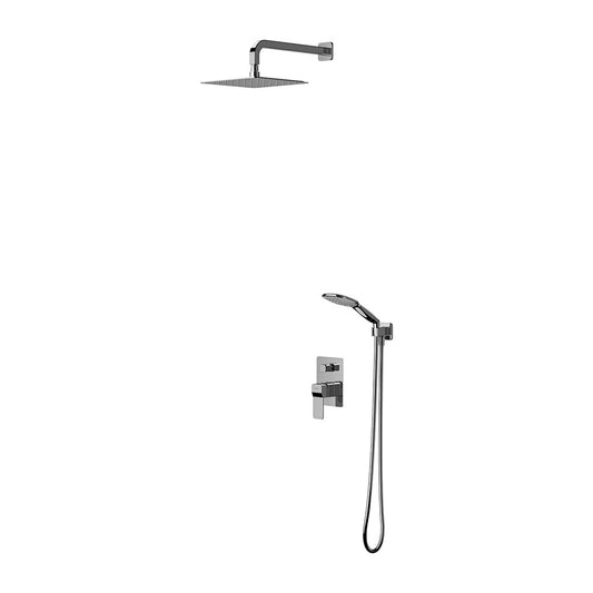 Omnires Slide Concealed Shower System with Single Lever Mixer and 3 Function Showerhead