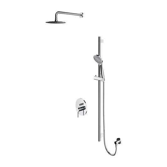 Omnires Y Built-in Shower System with Single Lever and Yosemite-SCR Showerhead with 5 Functions