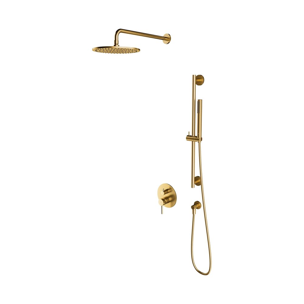Вграден душов комплект Omnires Y с вграден корпус, покритие в четкано злато