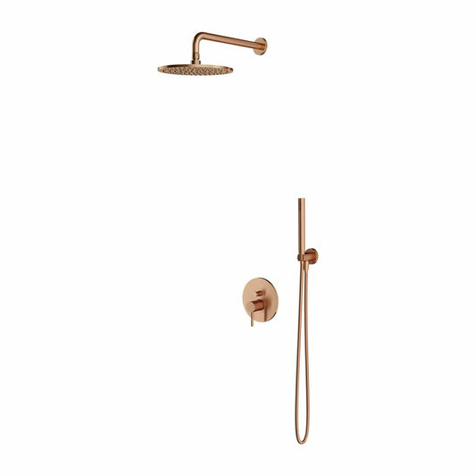 Omnires Y Built-in Shower System Brushed Copper Finish with 1 Function