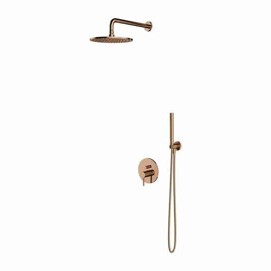 Omnires Y Built-in Shower System Copper Finish with 1 Function