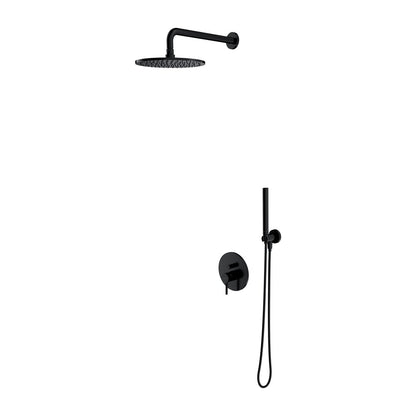 Omnires Y Built-in Shower System Matte Black Finish with 1 Function
