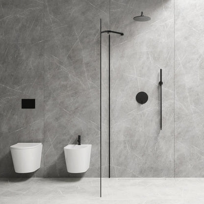 Omnires Y Built-in Shower System Matte Black Finish with 1 Function