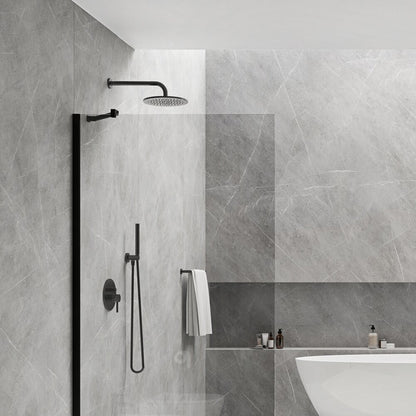 Omnires Y Built-in Shower System Matte Black Finish with 1 Function