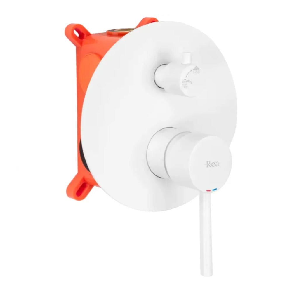 Rea Lungo Built-in Shower System Matte White Finish
