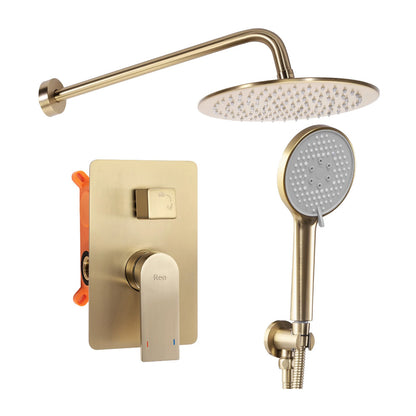 Rea Verso Built-in Shower System Brushed Gold Finish