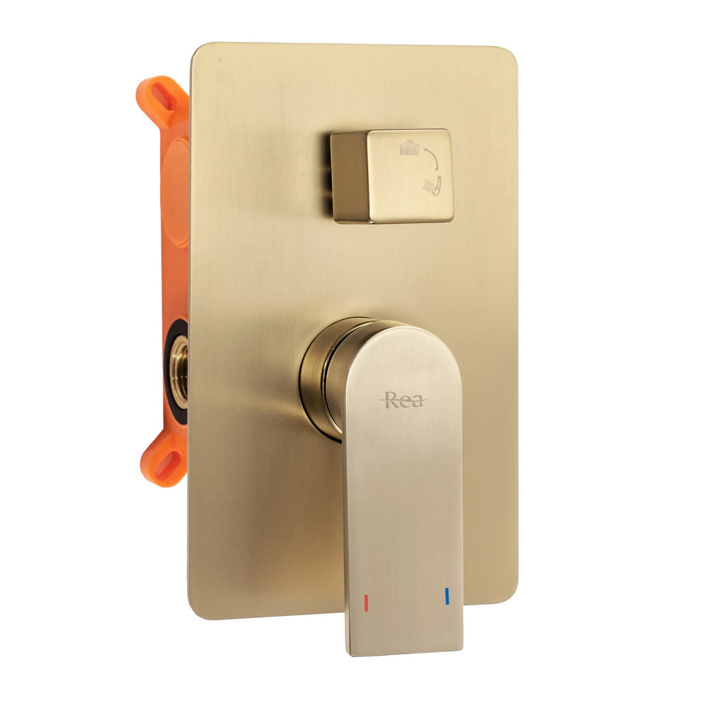 Rea Verso Built-in Shower System Brushed Gold Finish