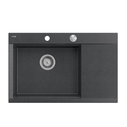 Вградена работна станция Quadron Josh 111 с черно диамантено покритие - злато 78x50 cm