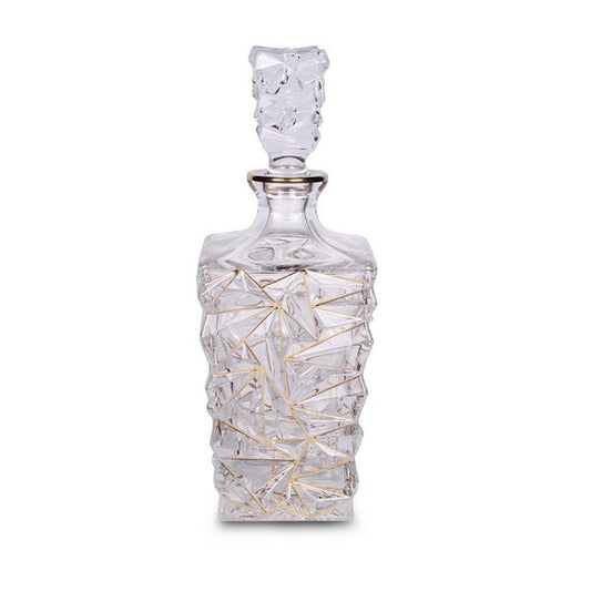 Стъкло Bohemia Glacier с златни линии и ръбове, 900 ml 1001324