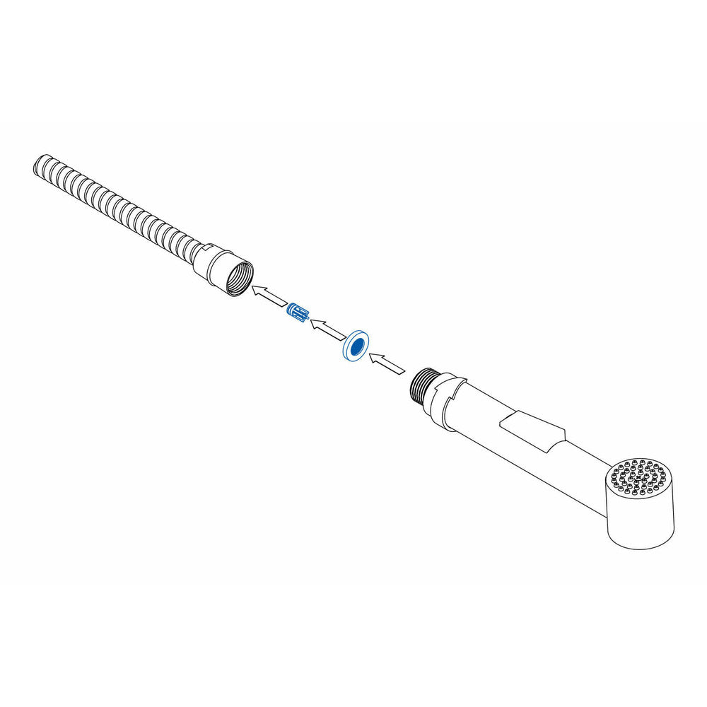 Return valve for shower hoses Deante white