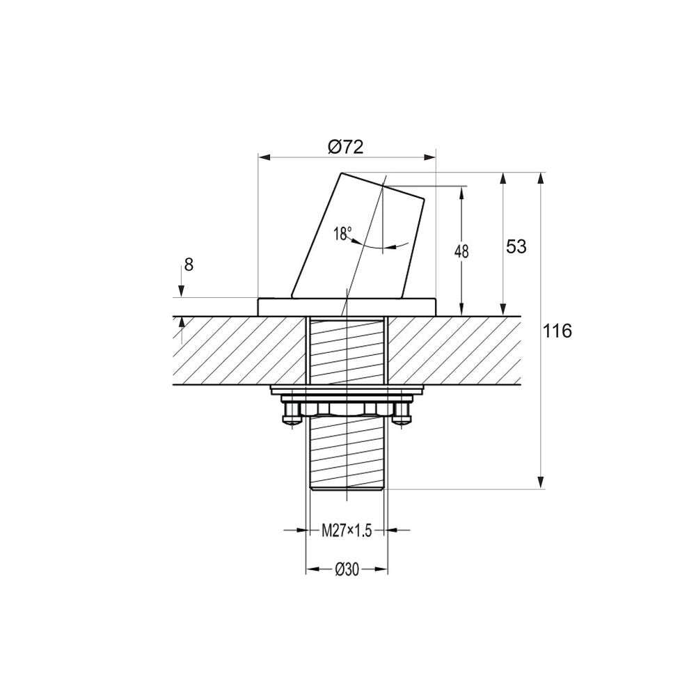 Omnires Wall-Mounted Extractable Shower Holder