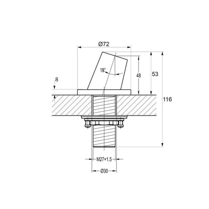 Omnires Wall-Mounted Extractable Shower Holder