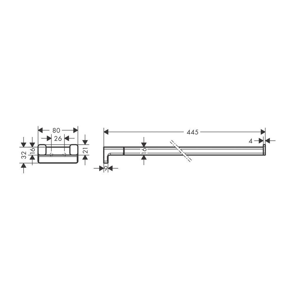Двоен държач за хавлии Hansgrohe AddStoris 45 cm бронз перiat