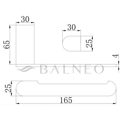 Държач за тоалетна хартия Balneo Qarx златен гланц