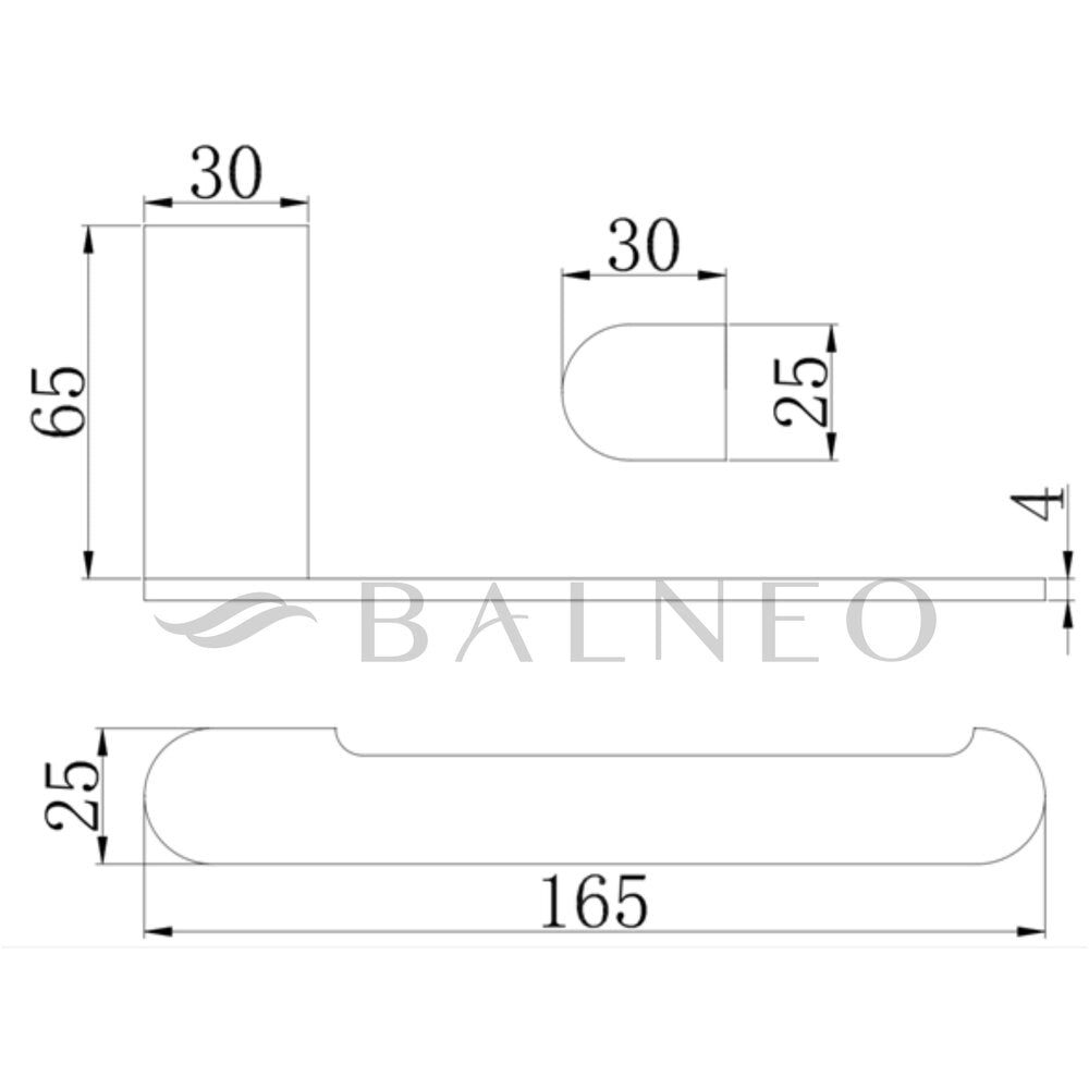 Държач за тоалетна хартия Balneo Qarx черен мат