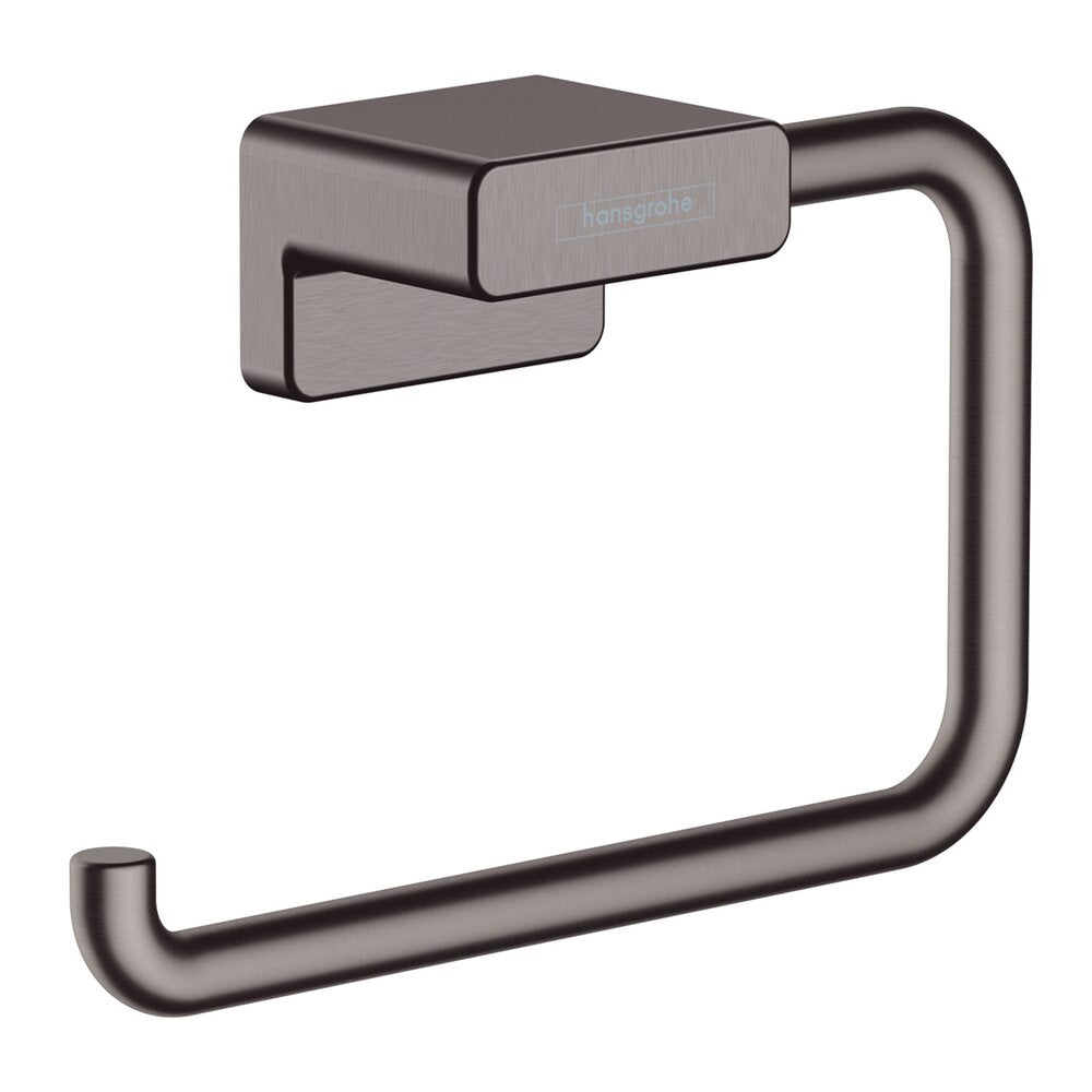 Hansgrohe AddStoris Toilet Paper Holder in Black - Brushed Chrome