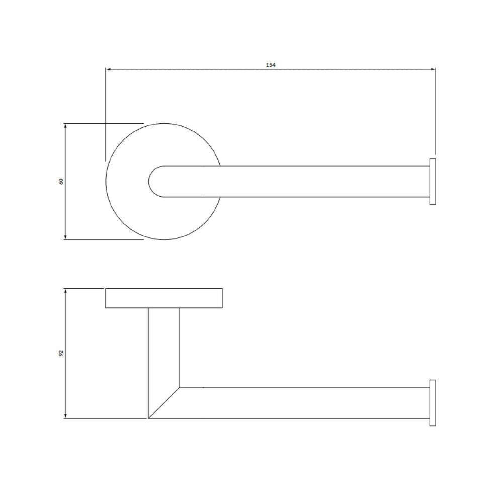 Omnires Modern Project Gold Brushed Toilet Paper Holder