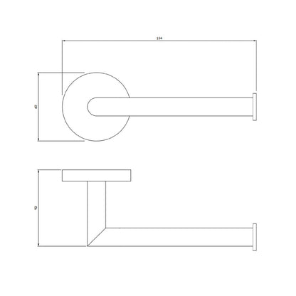 Omnires Modern Project Gold Brushed Toilet Paper Holder