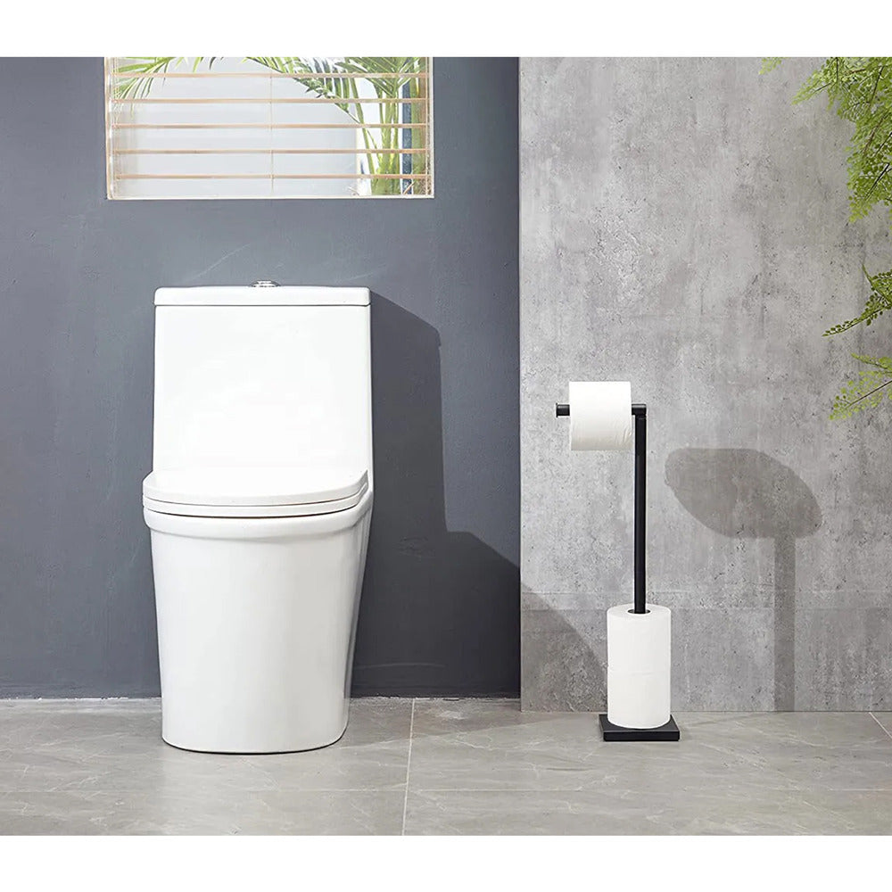 Rea 322744 Toilet Paper Holder with Reserve Roll and Matte Black Finish