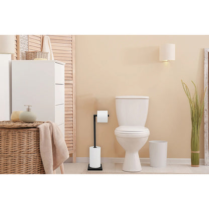 Rea 322744 Toilet Paper Holder with Reserve Roll and Matte Black Finish