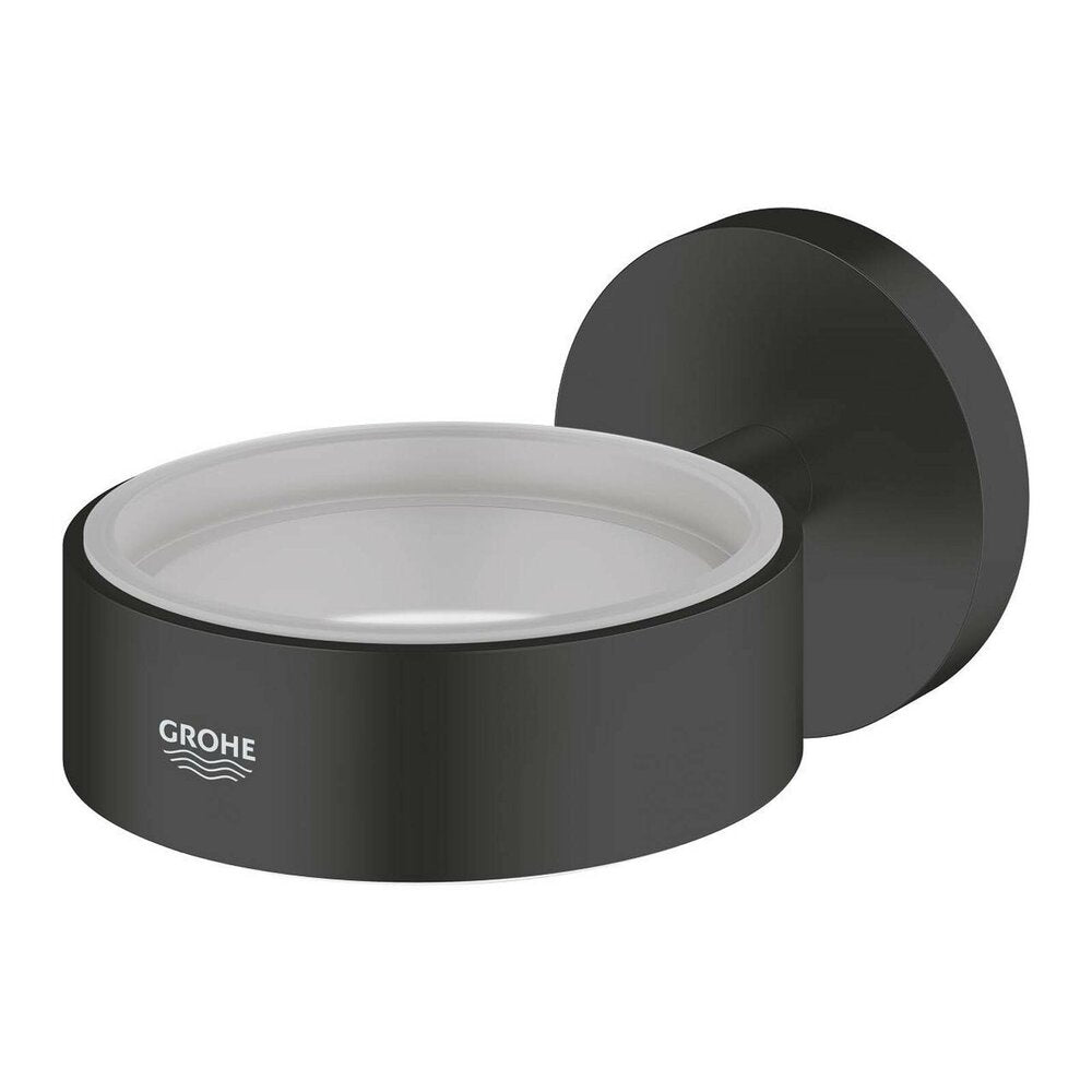 Мат черен Grohe Essentials за чаша или сапунерка
