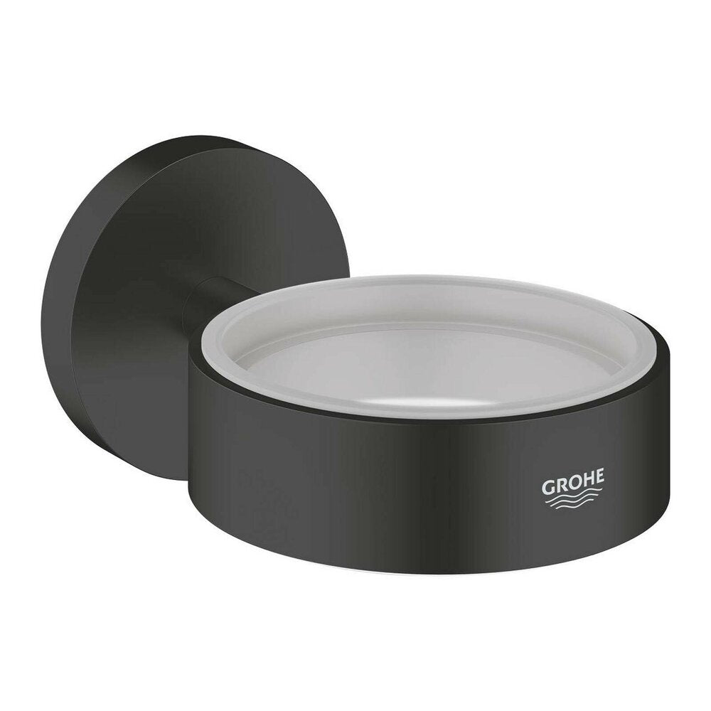 Мат черен Grohe Essentials за чаша или сапунерка
