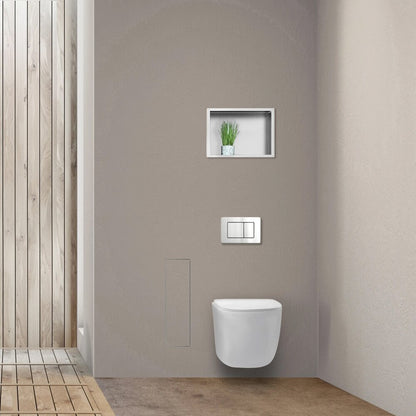 Държач за тоалетна четка Balneo Wall Box S Tiles от неръждаема стомана, ляво отваряне