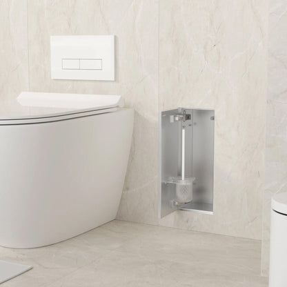 Държач за тоалетна четка Balneo Wall Box S Tiles от неръждаема стомана, ляво отваряне