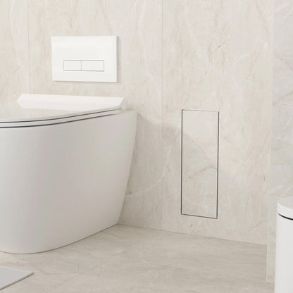 Държач за тоалетна четка Balneo Wall Box S Tiles от неръждаема стомана, ляво отваряне