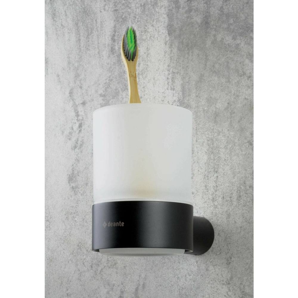 Toothbrush holder Deante Round black