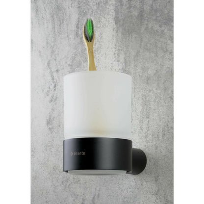 Toothbrush holder Deante Round black