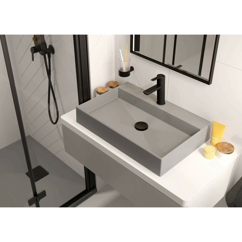 Toothbrush holder Deante Round black