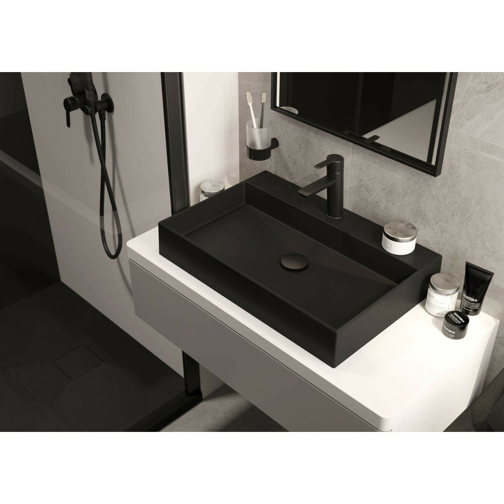 Toothbrush holder Deante Round black