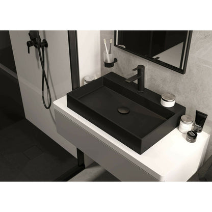 Toothbrush holder Deante Round black