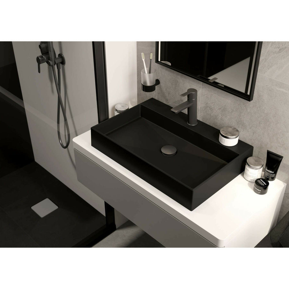 Toothbrush holder Deante Round black
