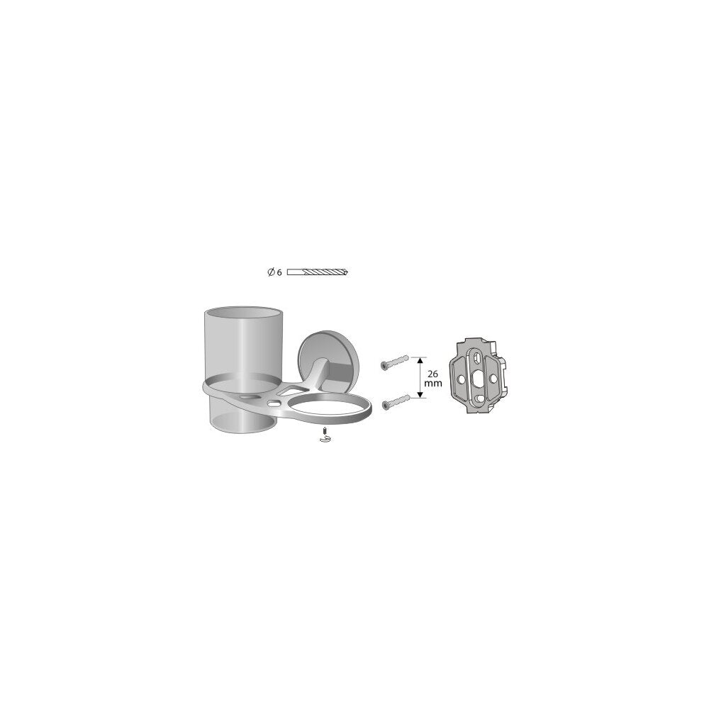 Bisk Chroma Double Satin Toothbrush Holder