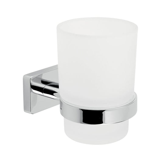 Ferro Greta White - Chrome Toothbrush Holder